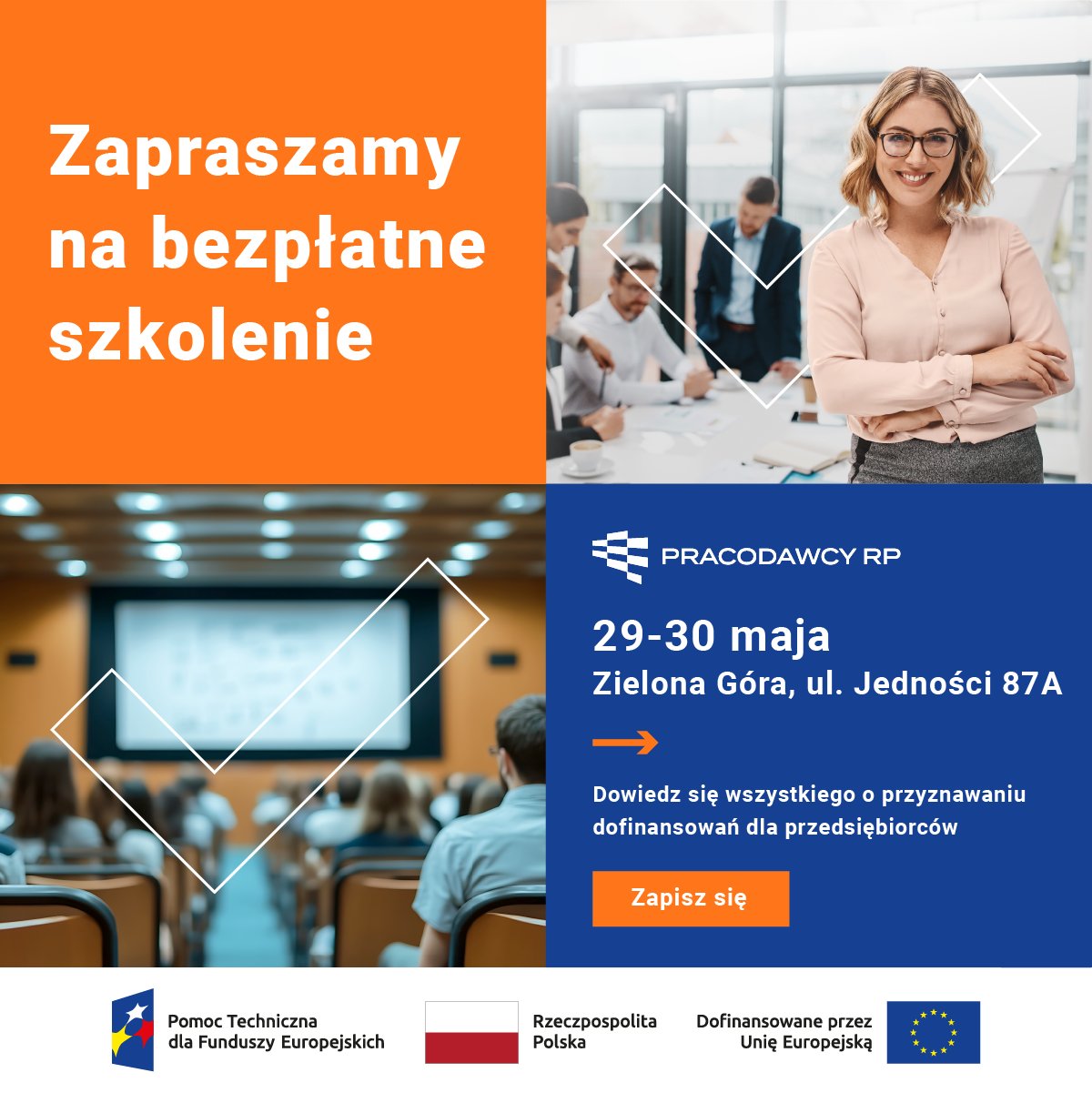 Bezpłatne szkolenie dla przedsiębiorców w Zielonej Górze, 29–30 maja 2025 r.